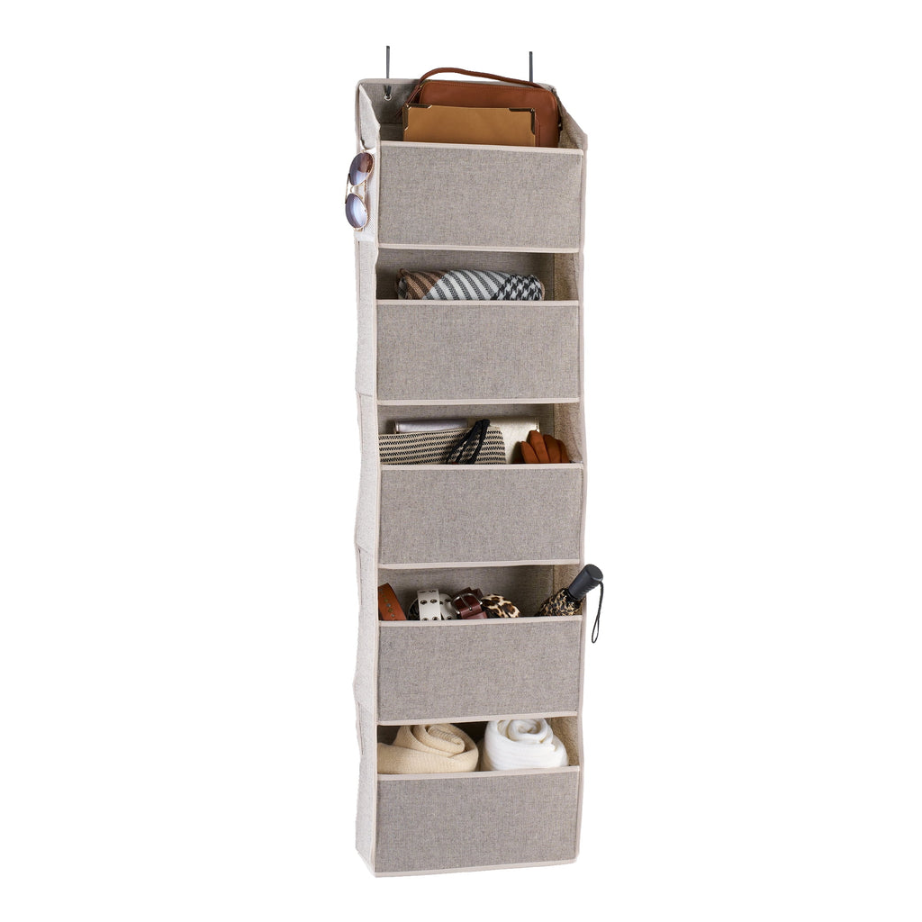 5 Tier over the Door Closet Organizer Shelf with Hooks