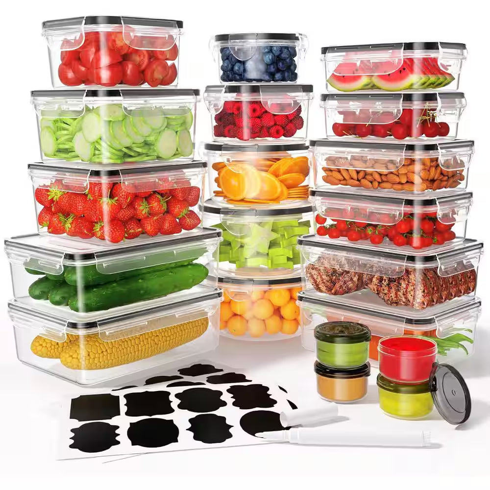 20 Pack Airtight Food Storage Containers Set with Lids Bpa-Free Leak-Proof Kitchen Organization Meal Prep Containers