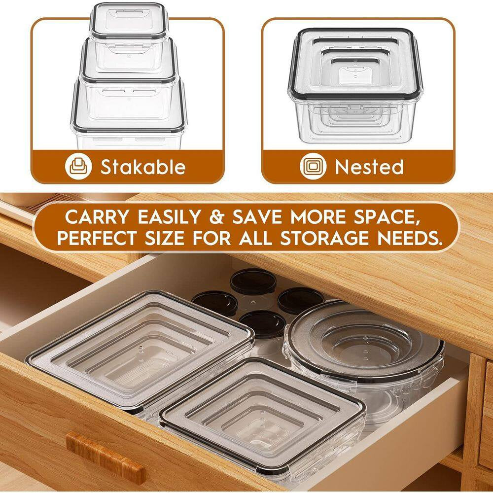 20 Pack Airtight Food Storage Containers Set with Lids Bpa-Free Leak-Proof Kitchen Organization Meal Prep Containers