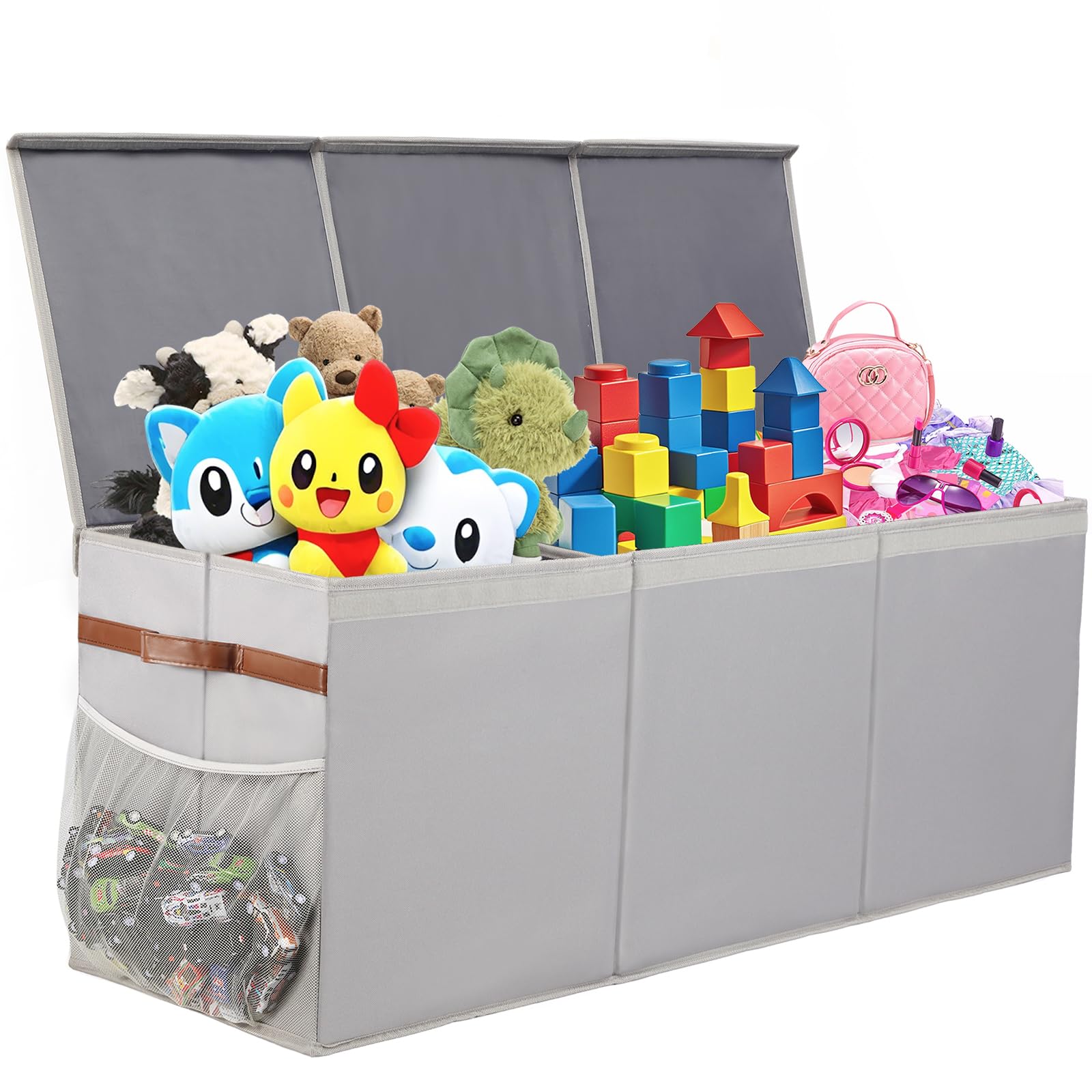 Extra Large Collapsible Toy Box with Lids – 150L, 40"x16"x14"