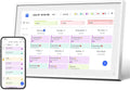 10.1 Inch Smart Digital Calendar Planner & Chore Chart, IPS HD Touchscreen Interactive Display for Family Schedules, Desk Stand Included - Share Photos/Videos