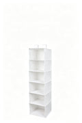 (3 Pack)  6 Shelf Non-Woven Hanging Closet Organizer Shelf Dividers, Arctic White