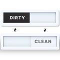 Mini Dishwasher Magnet Clean Dirty Sign - Extra Small Size - Slide Indicator Magnetic Kitchen Gadgets - New Home Essentials - Kitchen Organization Decor Accessories - Countertop Dishwashers - White
